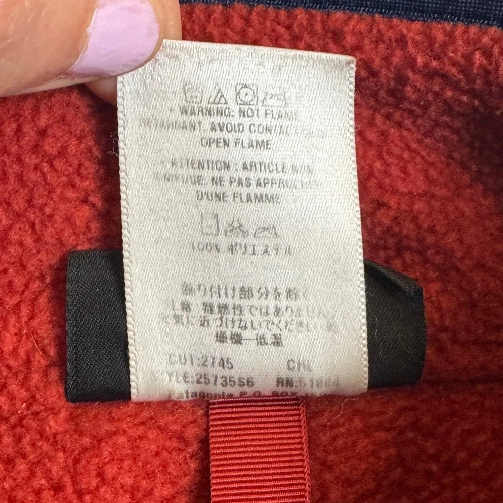 Patagonia 1999 Marsupial Synchilla Fleece 1/4 Zip Pullover Red Mens XS 25735 S6